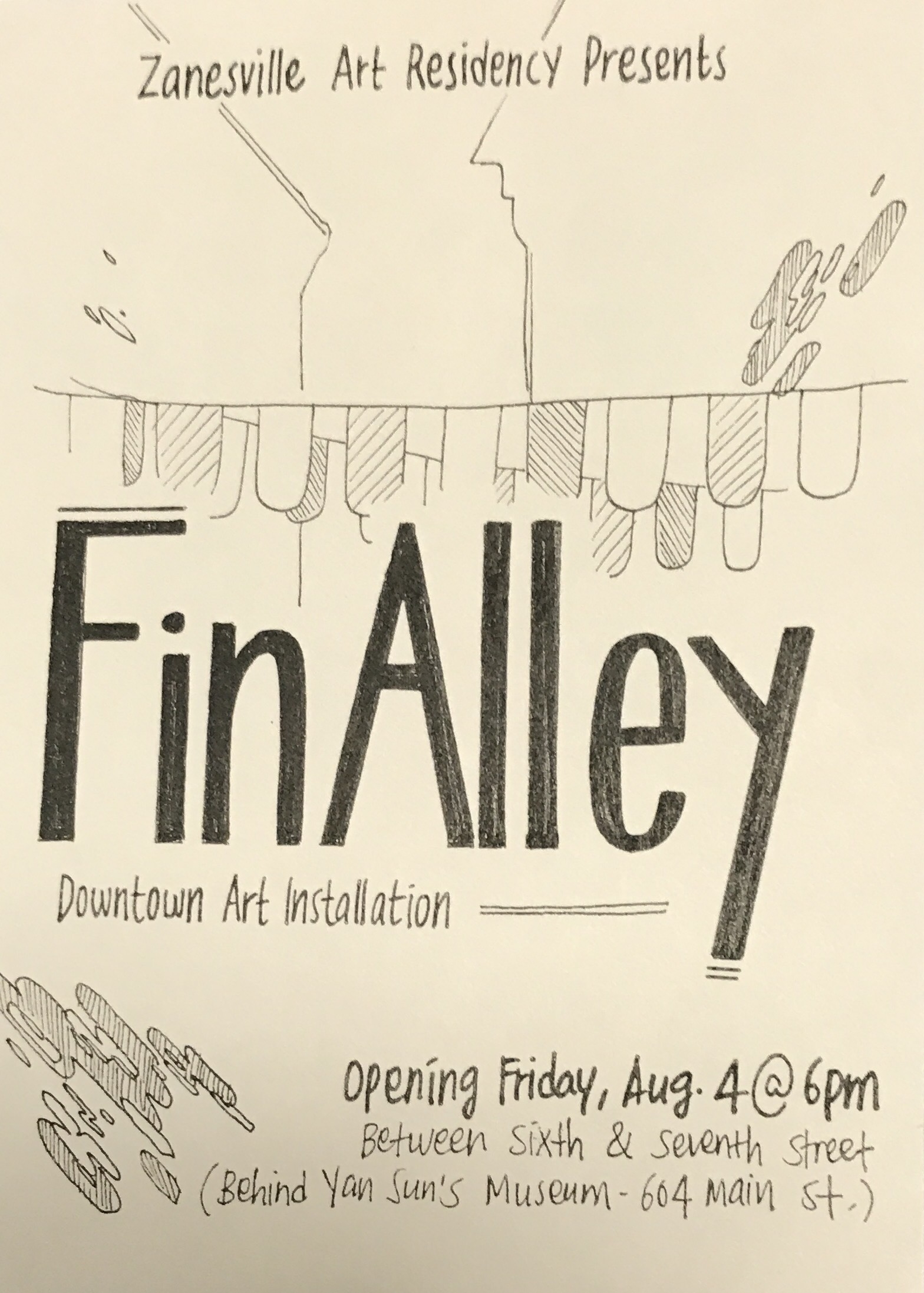 The artists from the Seilers Studio and Gallery’s Zanesville residency have produced an installation in the Burgess Alley in the downtown artist colony.